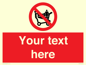 Custom No Climbing on Trolley Sign